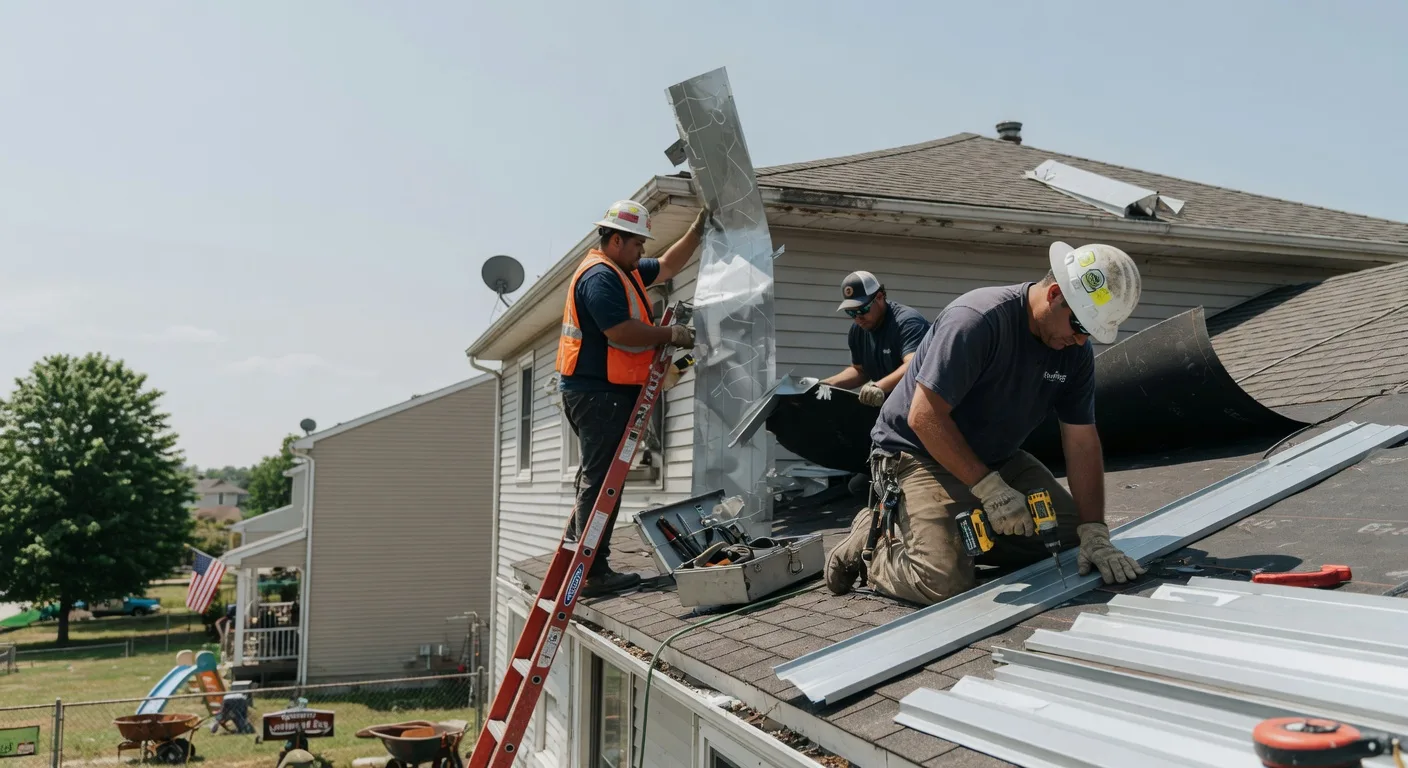 Storm Damage Metal Roof Repair in Prudenville, MI